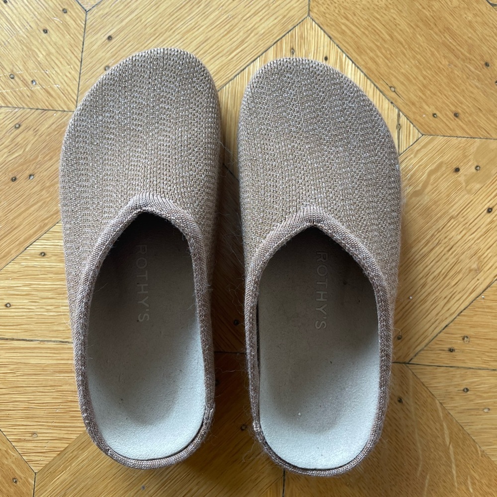 Rothy’s Casual Clog - Teak Herringbone in Merino Wool, Sz 6